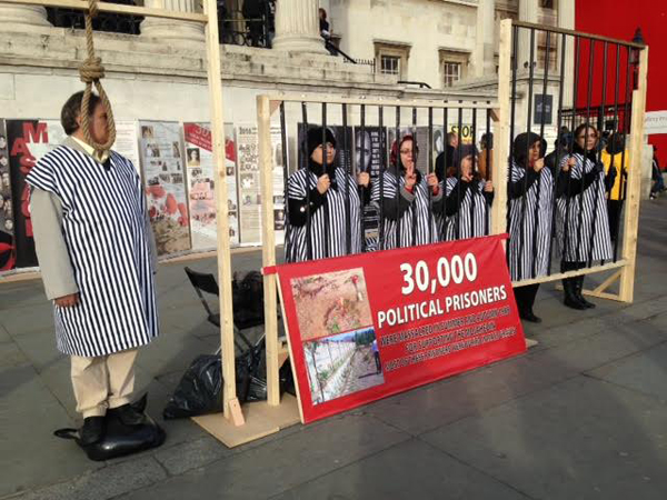 تظاهرات ایرانیان آزاده در لندن - همبستگی با جنبش دادخواهی قتل عام ۳۰ هزار زندانی سیاسی مجاهد 